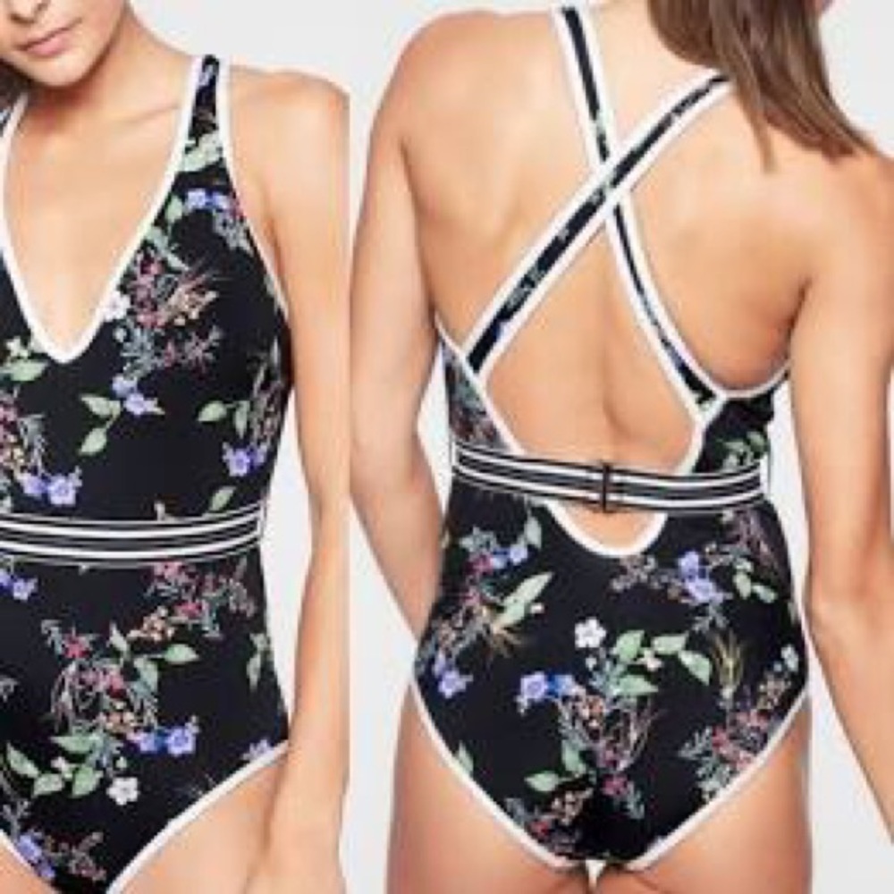Athleta Gold Coast Floral One-Piece, S
